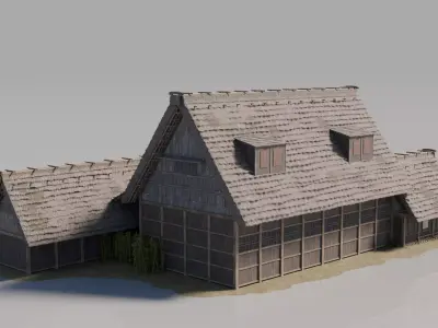 Traditional Japanese House 15 3D model