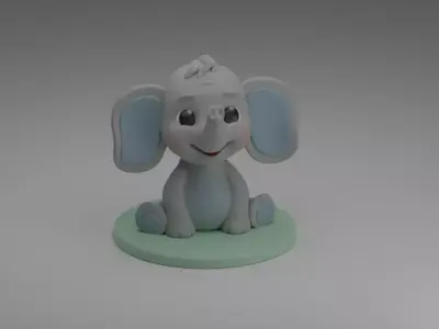 baby elephant 77 3D print model