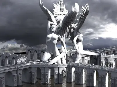 Lady of the lake Bridges 3D 3D model