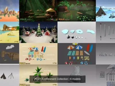 POLY Environment Collection 3D Model Pack