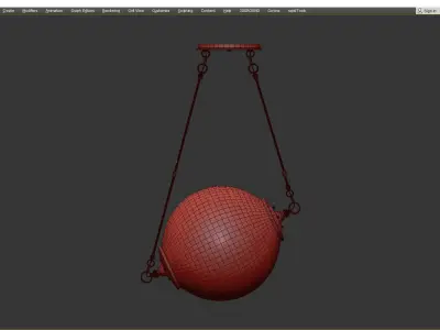 Otto Sphere Pendant Low-poly 3D model