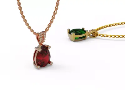 Teardrop necklace Free 3D print model