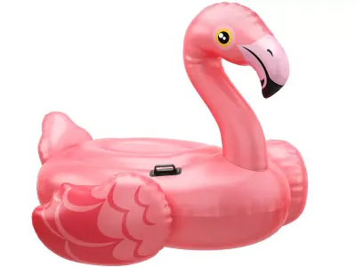pink Intex mega flamingo Inflatable Island  3D model
