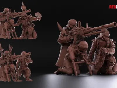 Renegade Death Division - Heavy Support Squad - Heretics 3D print model