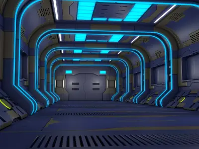 Sci Fi Corridor Room 3D model