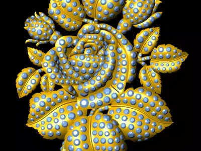 Rose pendant 3D print model