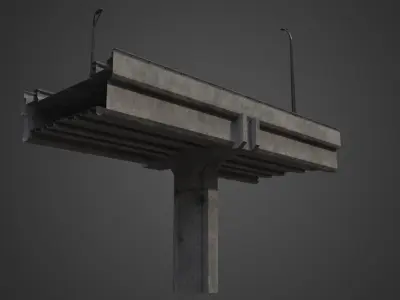 Bridge Overpass 3D Element Low-poly 3D model