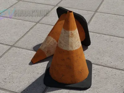 Low Poly Cone 3d Model Low-poly 3D model