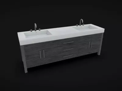 Bathroom Sinks 02 Low-poly 3D model
