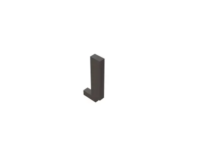 Pixel Font J v1 001 Low-poly 3D model