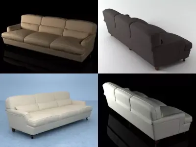 Raffles threeseater sofa 3D model
