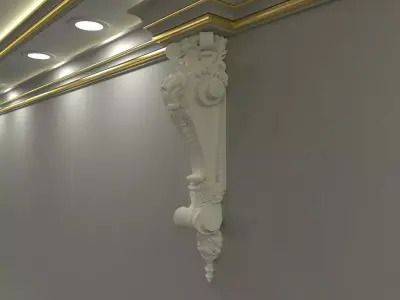 Central decor ornament for furniture 3D model 1131