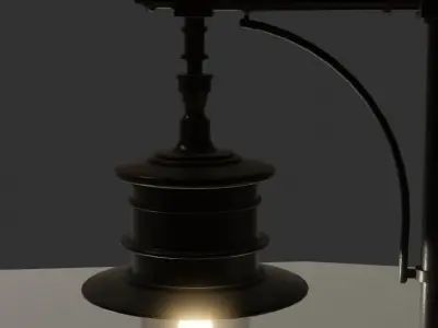 Classical Street Lamp Free low-poly 3D model