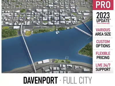 Davenport Low-poly 3D model