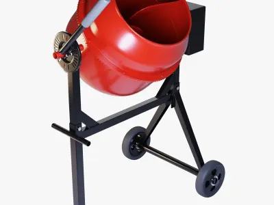 Portable Concrete Mixer 3D model