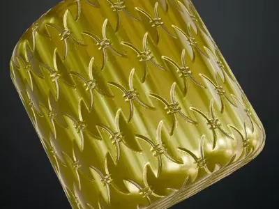 Golden Metal Grill Transparent PBR Seamless Texture