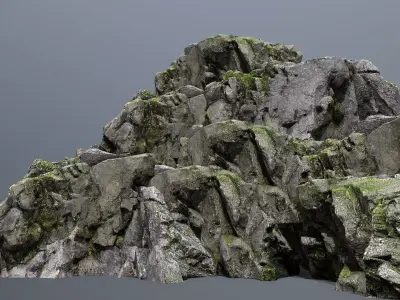 Mountain Low-poly 3D model 9