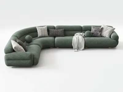 Valley Sofa Composition 1 3D model