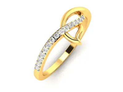 Solitaire Engagement Women Ring 3D print model order