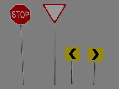 Street Elements Free low-poly 3D model