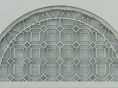 Qamaria stained glasses windows - Yemen Low-poly 3D model