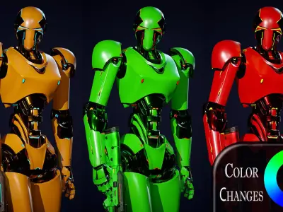 Robot 4 Low-poly 3D model purchase