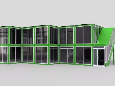 Modular building Mini mart 3D model