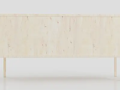 Sideboards 3 Doors in Light Wood Free 3D model