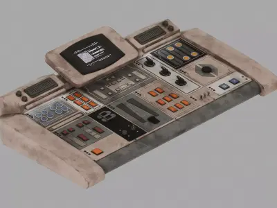 Spaceship Control Panel A - Star Wars Low-poly 3D model