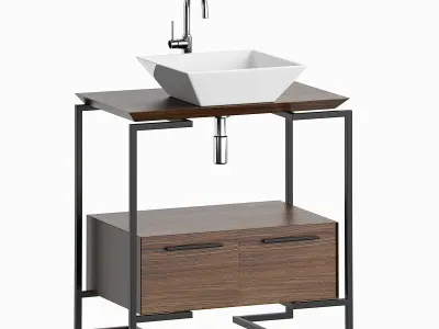 Washbasin cabinet MOBO ARIYA 3D model