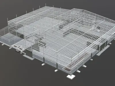 Warehouse structure 2318 3D model