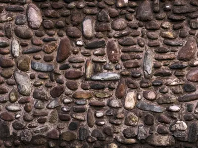 Stone - Old Pavement Pebbles Wall Vol 01 - PBR scanned texture  Texture