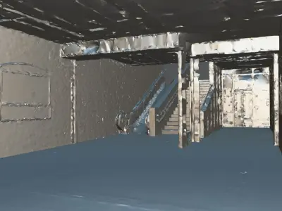 Osaka Subway station photogrammetry raw scan 3D model