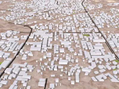 Jeddah City of Saudi Arabia Low-poly 3D model