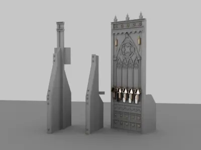 Gothic wall piece for resin printing Free 3D print model