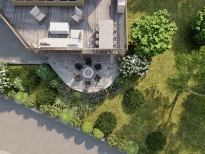 3D Exterior Scene 3D model design garden and landscape  3D model purchase