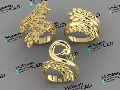 15 rings bueatiful light weight  3D print model