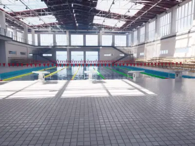 Swimming Pool Low-poly 3D model