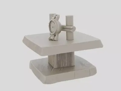 Fantasy Wooden Watch Post for 3D print 3D model