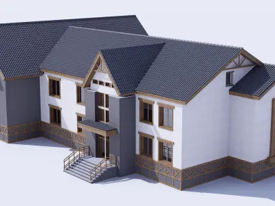 village building Low-poly 3D model