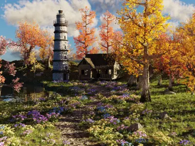 Tower Scene 3D model