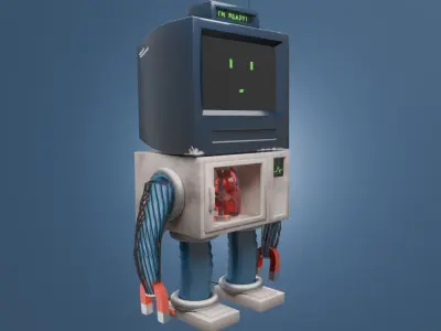 Home appliances robot Low-poly 3D model