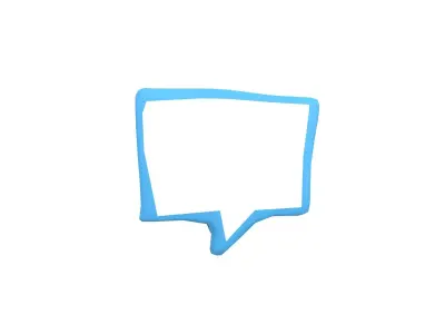 Speech Balloon v6 005 Low-poly 3D model