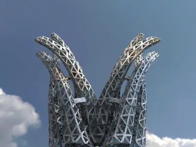 Glass pyramid Elite Tower Plaza  3D model