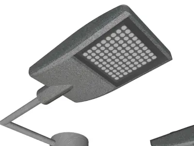 Concrete Lamp Post - Light Pole - Light Post - Street Light 23 3D model