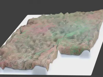 Nebraska State Low-poly 3D model