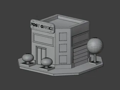 Post Office 3D Illustration 3D model