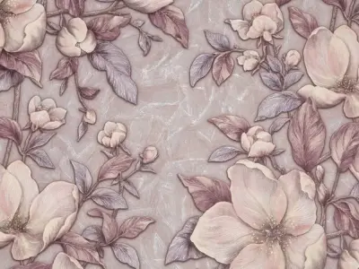 Blush Vintage Floral Wallpaper  Texture