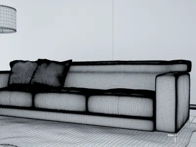 Sofa set - Interior Furniture 03 3D model
