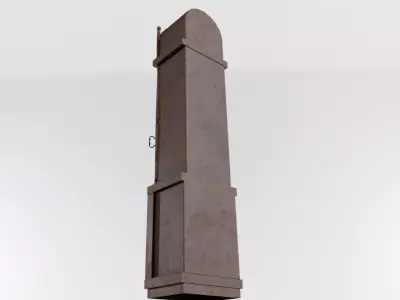 Grandfather Clock Low-poly 3D model